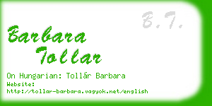 barbara tollar business card
